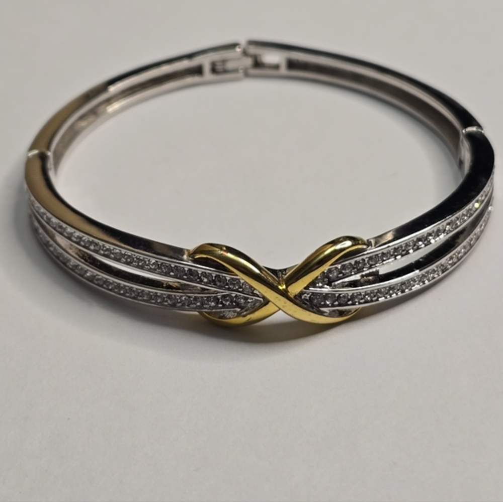 House Of Harlow 1960 Gold and Silver Infinity Hinged Bracelet‎ New
